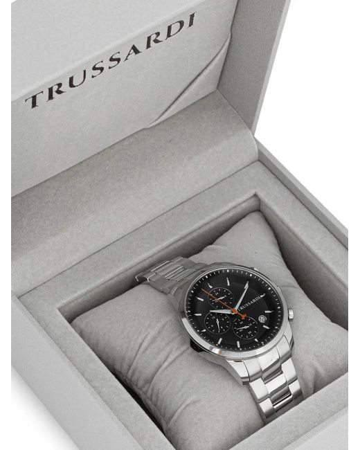 Trussardi Black Chronograph 45Mm Watch for men
