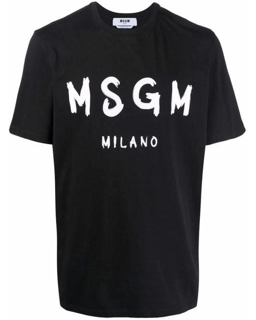MSGM T-Shirt Mit Logo-Print in Black für Herren