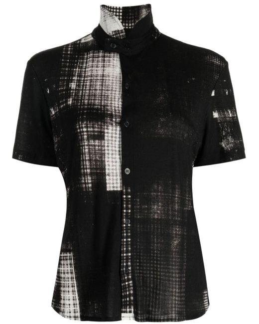 Camicia a maniche corte con stampa di Y's Yohji Yamamoto in Black