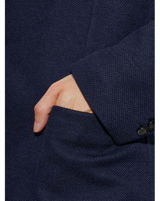 Brioni Blue Notched-Lapel Single-Breasted Blazer for men