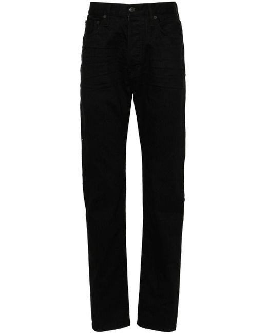 Tom Ford Black Mid-rise Slim-cut Jeans for men