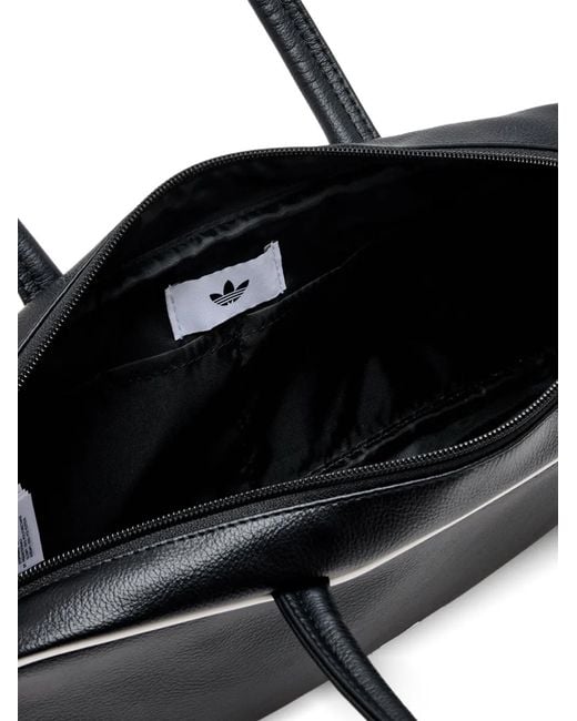 Adidas Black Adicolor Elongated Airliner Logo Trim Shoulder Bag
