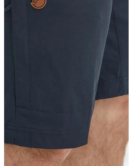 Fjallraven Blue Logo-Patch Shorts for men