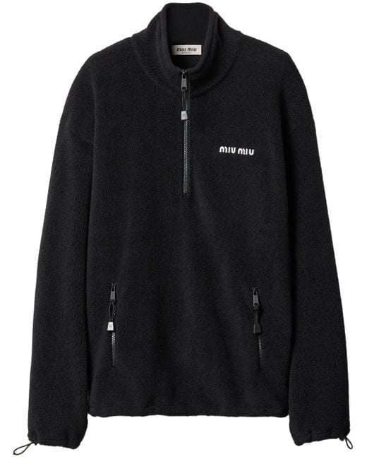 Miu Miu Black Fleece Sweatshirt
