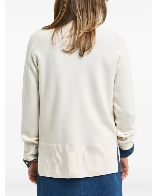 Gant White Ribbed Sweater