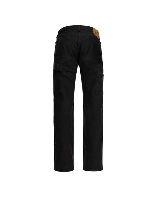 Levi's Black 568 Carpenter Straight Jeans for men