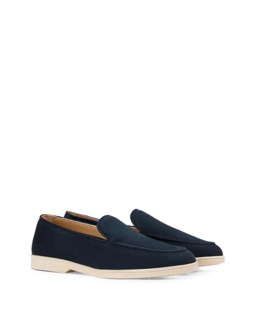 Doucal's Blue Suede Loafers
