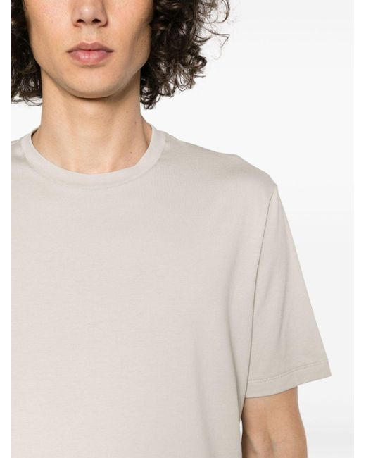 Cruciani White Crew-neck Jersey T-shirt for men
