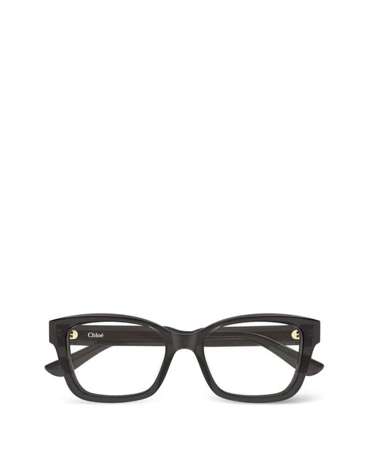 Chloé Black Brille Mit Logo