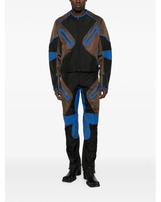 Kiko Kostadinov X Fox Lab Zip Fox Motif Trousers in Blue for Men