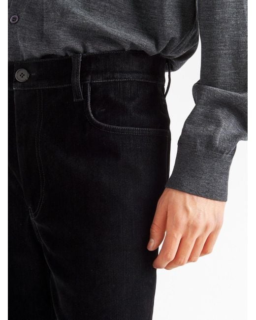 Prada Black Mid-rise Straight Jeans for men
