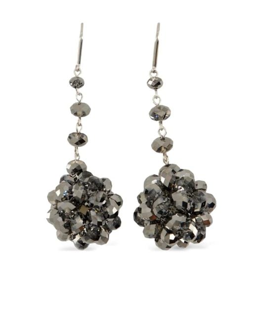 Pendientes Ga con colgante de cristales Isabel Marant de color White