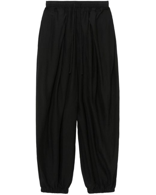 Julius Black Drawstring-waist Wide-leg Trousers for men