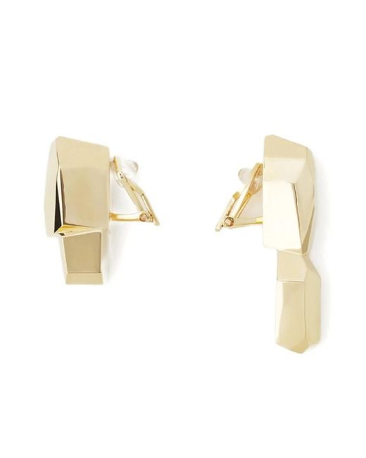 Lanvin White Geometric Earrings