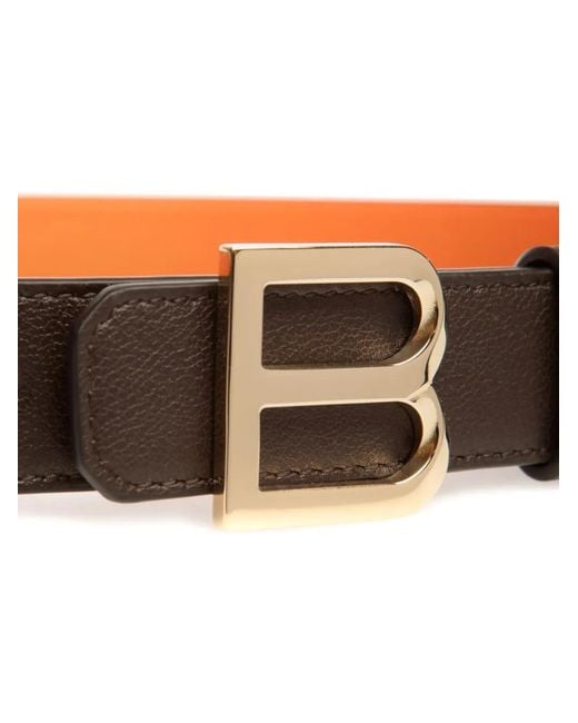 Bally White B Twist Reversible Belt