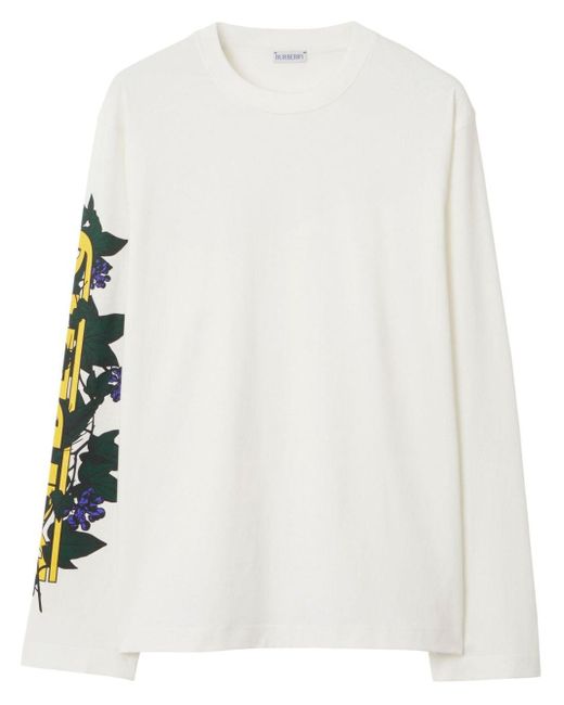 メンズ Burberry Ivy ロゴ Tシャツ White