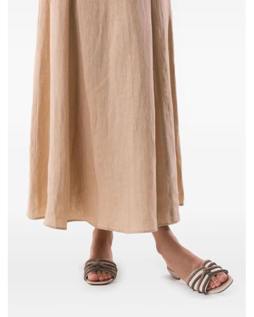 Eleventy Natural Crystal Sandals