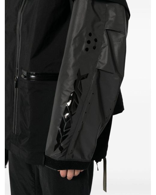 Acronym Black Hooded Zip-up Jacket for men