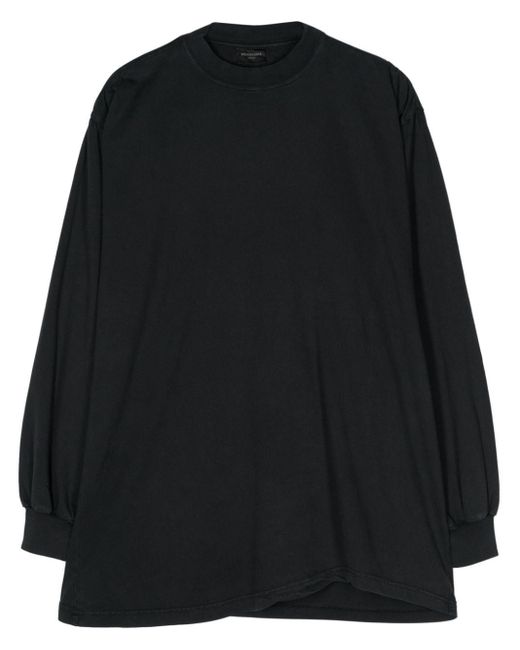 Balenciaga Black Logo-print Long-sleeve T-shirt