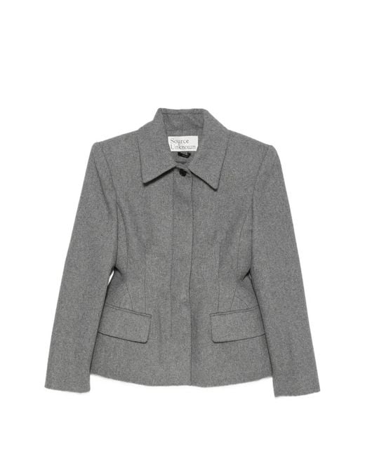 Source Unknown Gray Terzo Hourglass Blazer