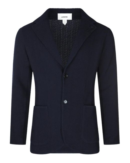 メンズ Lardini パッチポケット ジャケット Blue