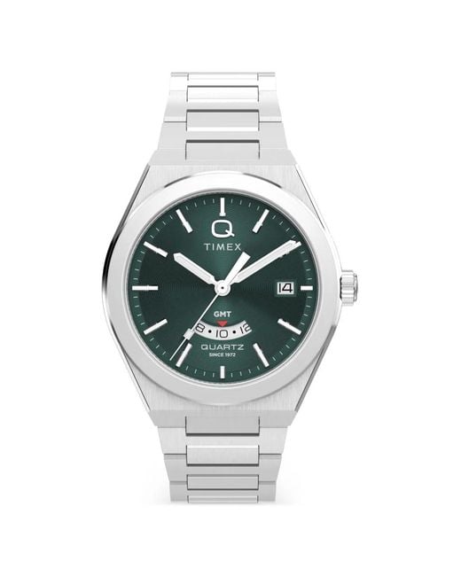 Timex Gray Q Gmt 38Mm Watch for men