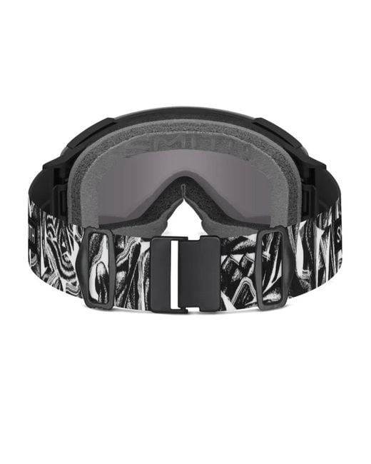 Smith Black I/O Mag Patterned-Strap Goggles for men