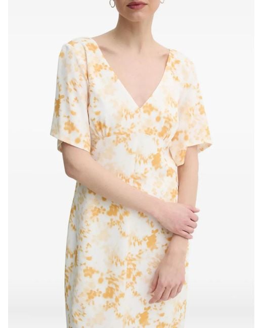 Day Birger et Mikkelsen Natural V-Neck Floral Mini Dress