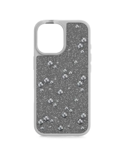 Swarovski Gray Iphone 17 Crystal-Embellished Phone Case