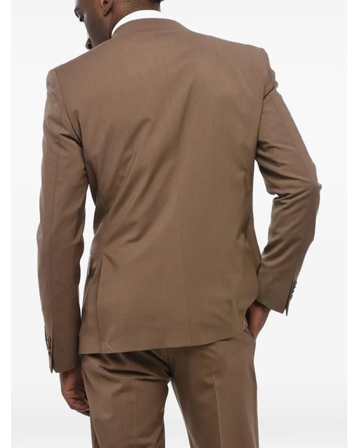 Corneliani Brown Single-Breasted Suit for men