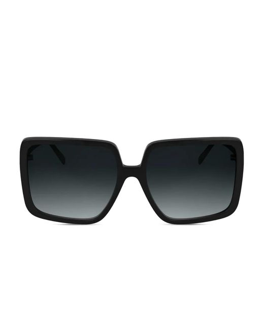 Karl Lagerfeld Black Rectangle-Frame Sunglasses