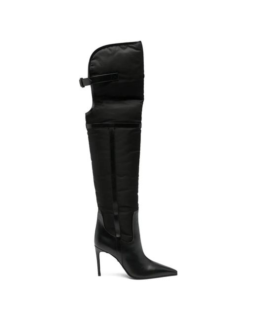 DSquared² Black Buckle-Detail Pointed-Toe Boots
