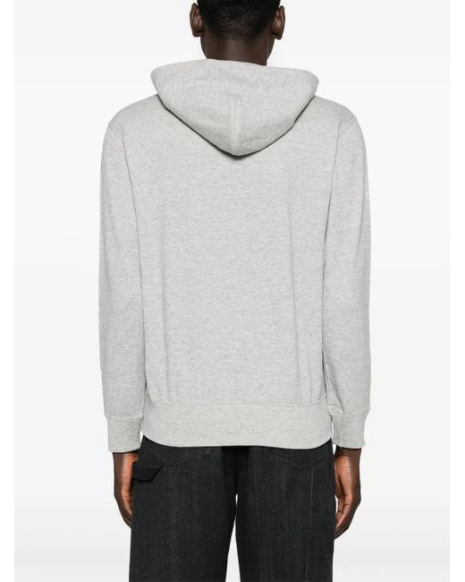 COMME DES GARÇONS PLAY White Signature Heart-Patch Hoodie