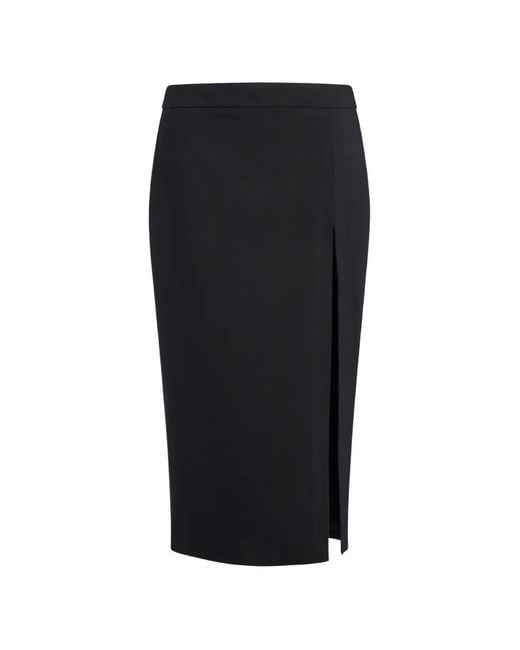 Dondup Maxi-Rok Met Zijsplit in het Black