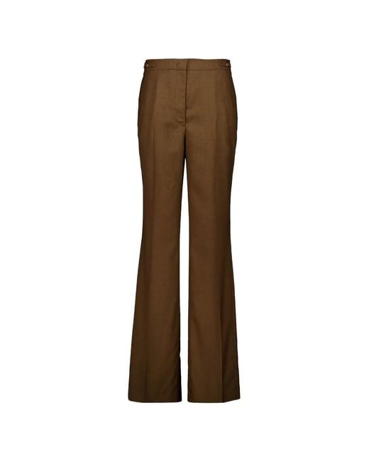 Gabriela Hearst Brown Vesta Side-Buckle Trousers