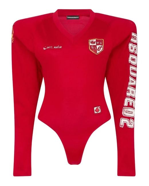 DSquared² Red Graphic Details Sporty Body