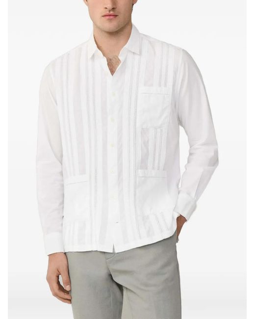 Hackett White Buttoned Pocket Shirt for men