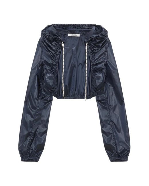 Dorothee Schumacher Blue Sporty Coolness Hooded Jacket