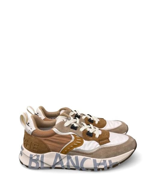 Voile Blanche Brown Club01 Logo-Print Lace-Up Sneakers for men
