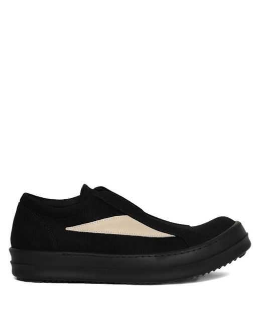 Rick Owens Sneakers Met Vlakken in het Black
