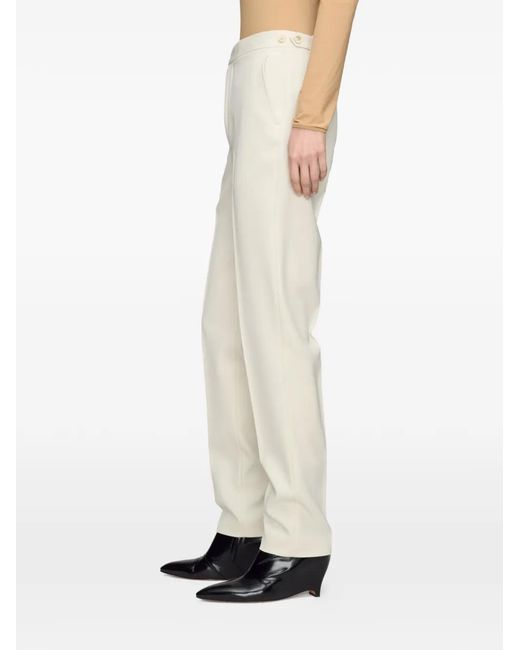 Maison Margiela White Straight-Leg Tailored Trousers