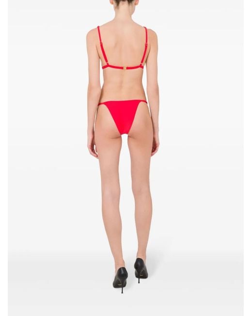 Moschino Bikinitop Met Schakelketting Afwerking in het Red