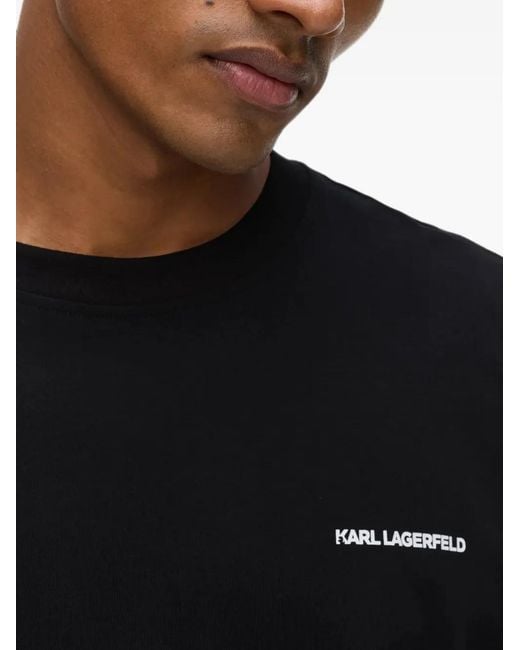 Karl Lagerfeld Black Rue St-Guillaume Relaxed T-Shirt for men