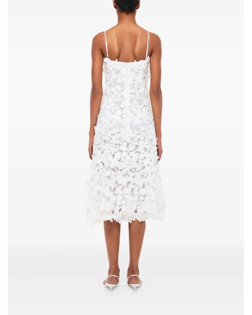 Jonathan Simkhai White Fleurella Midikleid mit Blumen