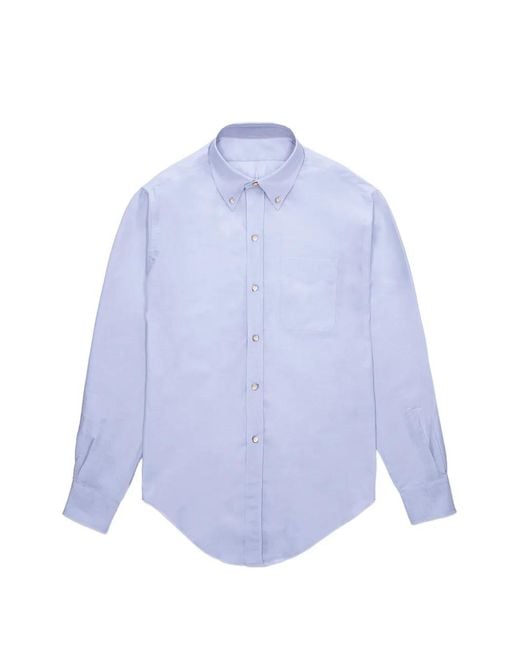 Fortela Blue King Buttoned Oxford Shirt for men