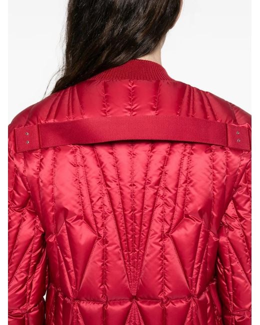 Moncler Red Geocamo Flight Quilted Jacket