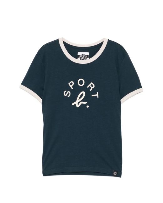 SPORT b. by agnès b. Blue Logo T-Shirt