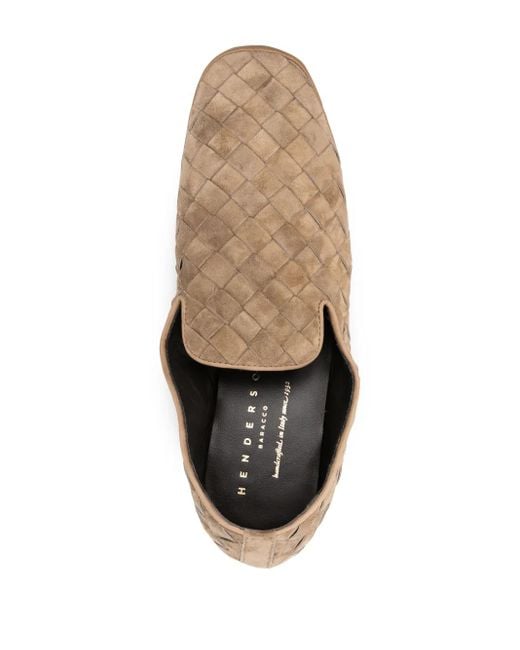 Henderson Brown Guinea Suede Loafers for men