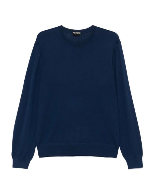 Tom Ford Blue Wool T-Shirt for men