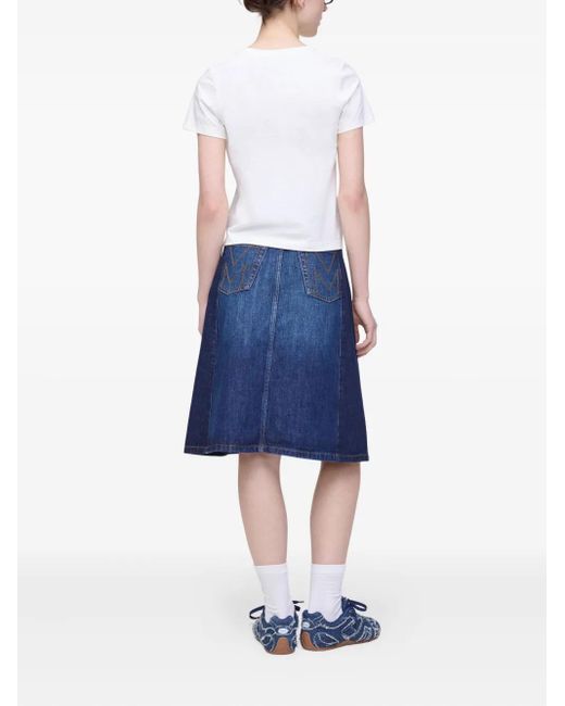 Marc Jacobs White Logo Flower Appliqué Tee